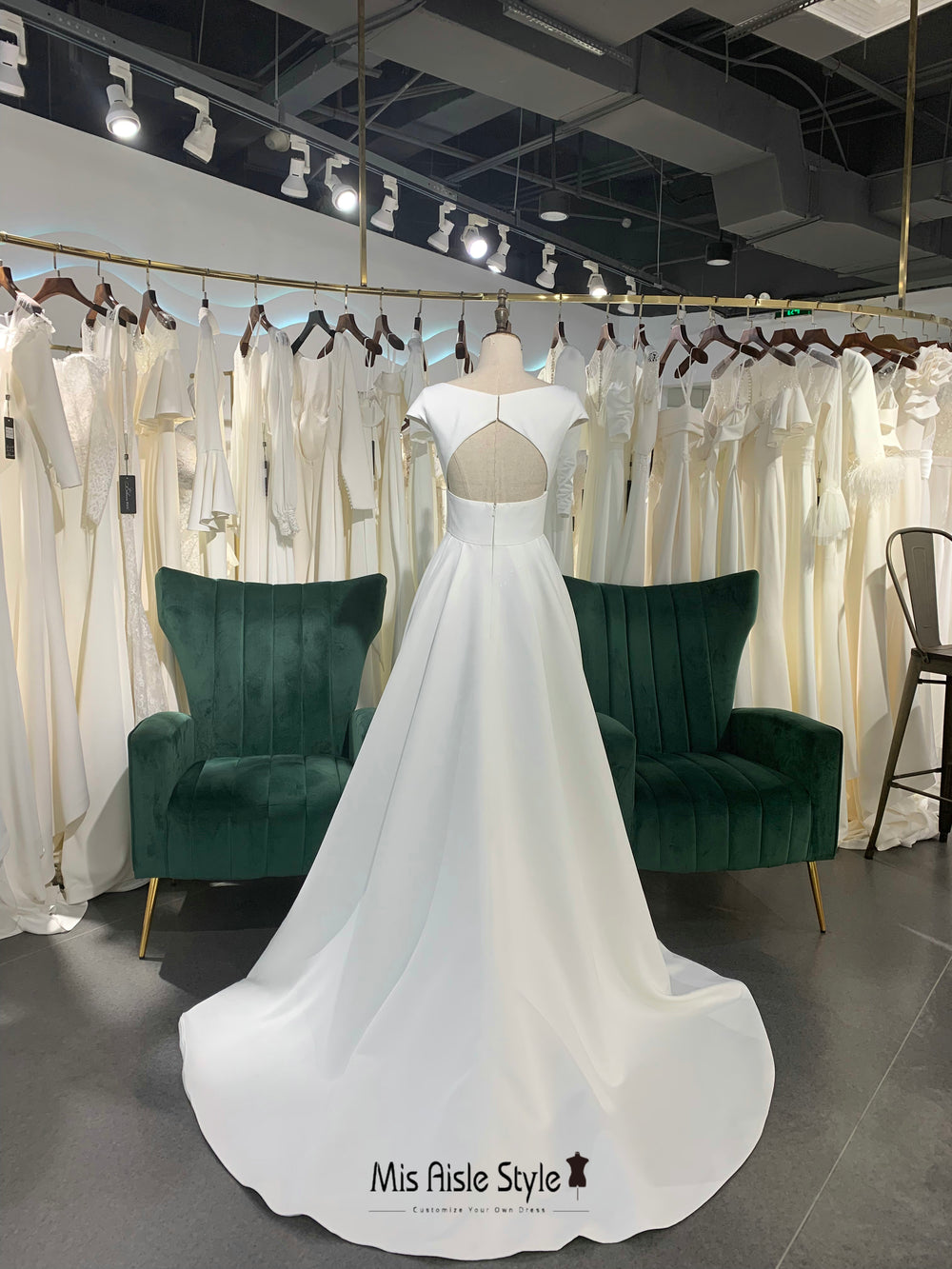 Cap Sleeve Ivory Wedding Dress misaislestyle Cap Sleeve Ivory Wedding Dress misaislestyle