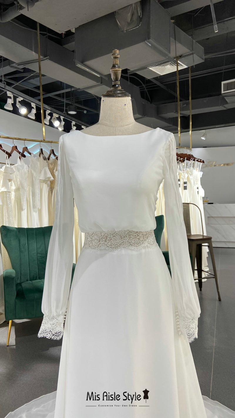 white boho wedding dress