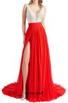 red wedding party dress