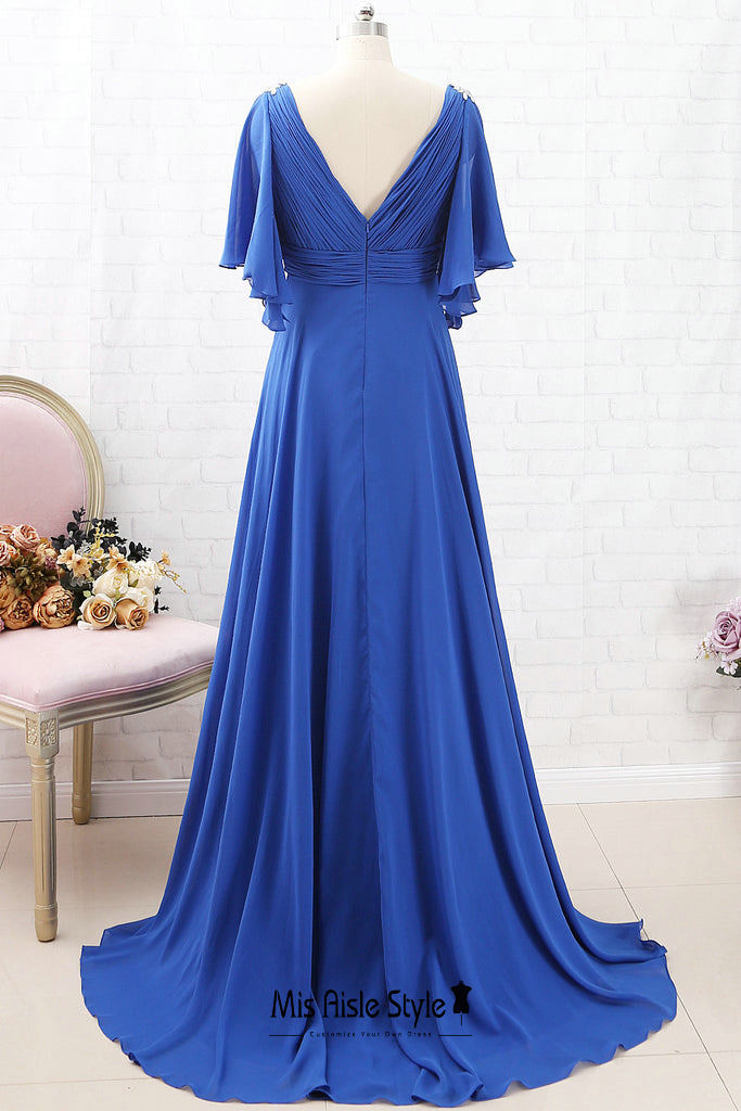 blue wedding party dress