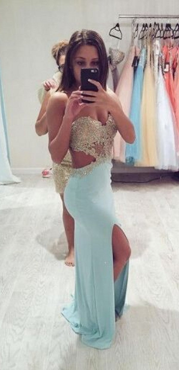 sexy slit prom dress