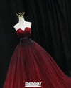 ball gown red wedding dress