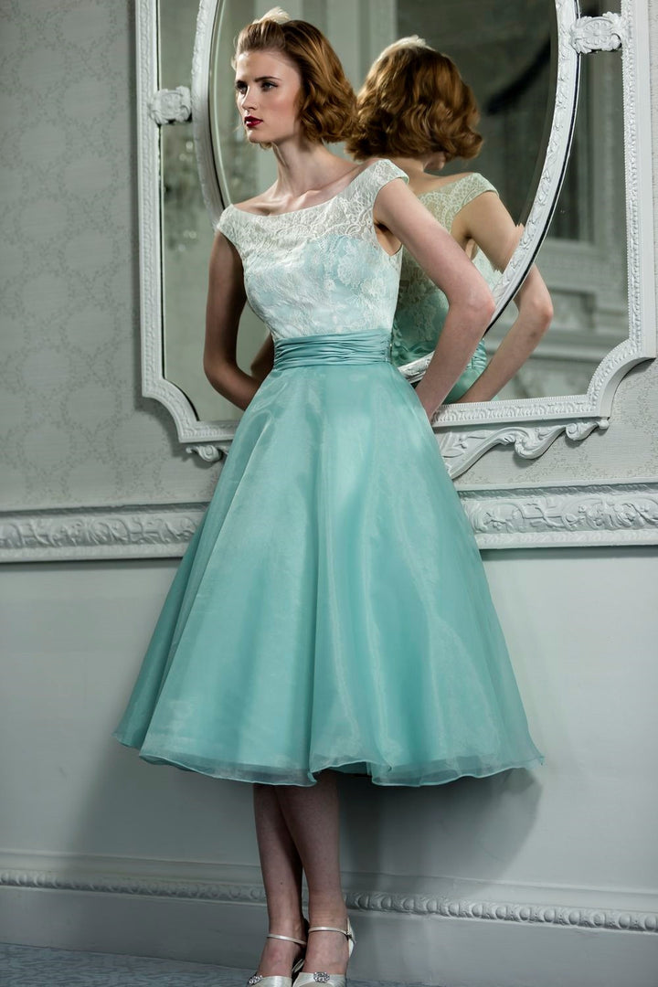 vintage ice green bridesmaid dress