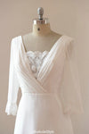 long sleeve bohemian wedding dress