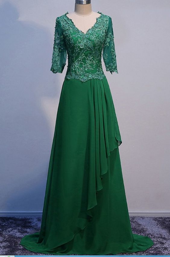 Green Mother of The Bride Dress