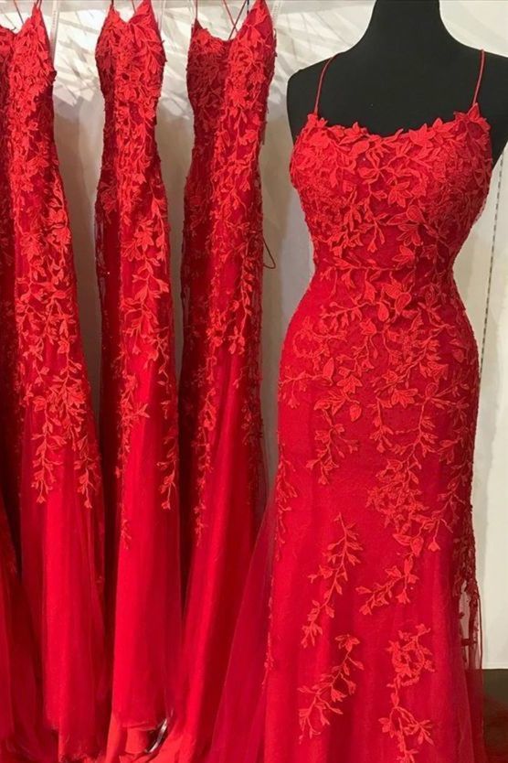 Fitted Criss-Cross Red Prom Dress misaislestyle Fitted Criss-Cross Red Prom Dress misaislestyle