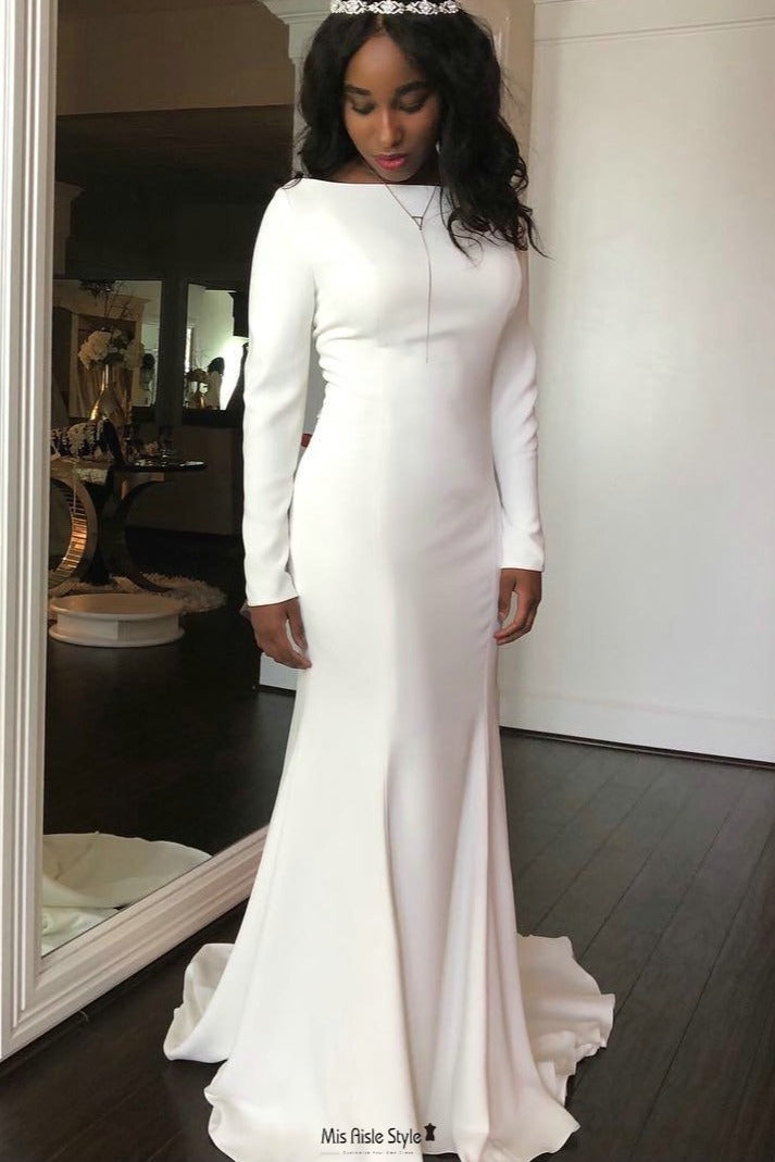 modest long sleeve wedding dress