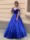 ball gown royal blue prom dress