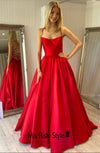 ball gown red prom dress