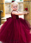 burgundy flower girl dress