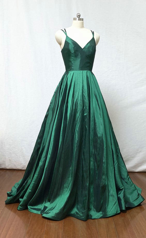 ball gown green prom dress