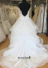 tiered skirt wedding dress