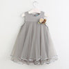 gray flower girl dress