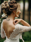 half sleeve wedding dress