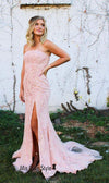 blush pink prom dress